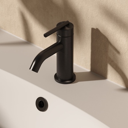 Lifestyle image of Crosswater 3ONE6 Lever Slate Mini Basin Monobloc